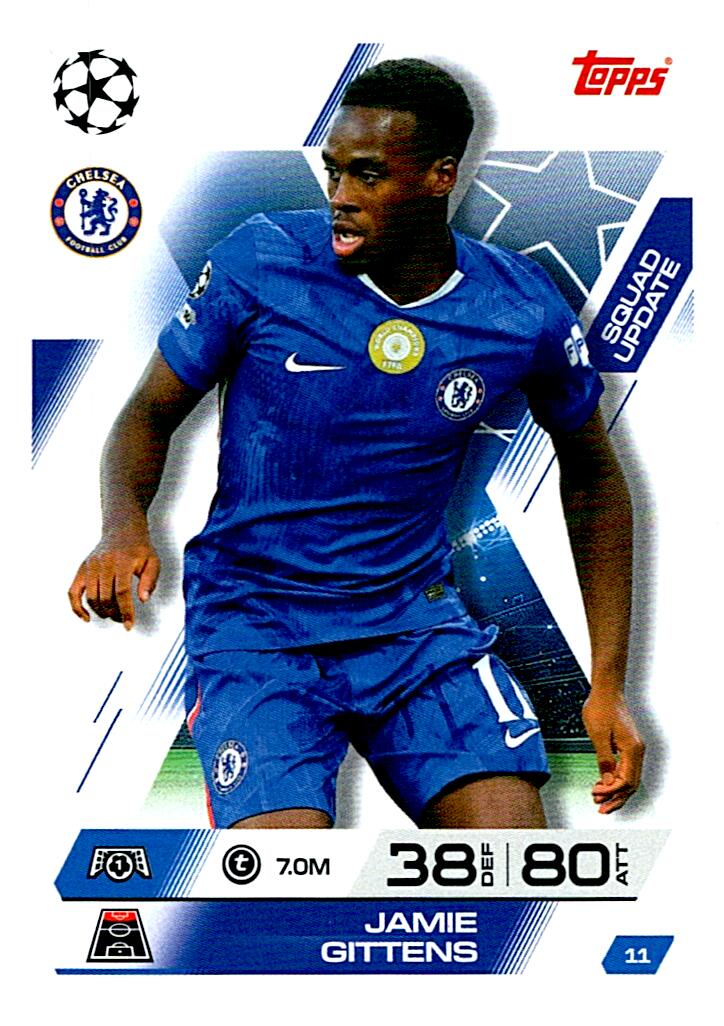 TOPPS MATCH ATTAX EXTRA 2025/26 JAMIE GITTENS Nº11