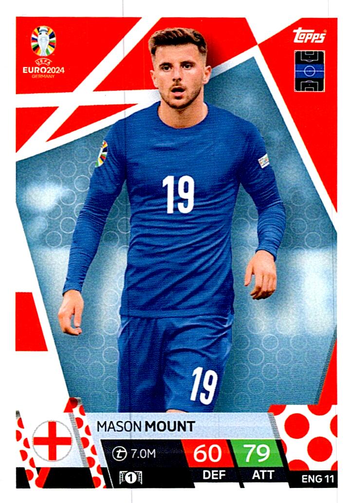 TOPPS MATCH ATTAX UEFA EURO 2024 MASON MOUNT INGLATERRA NºENG11