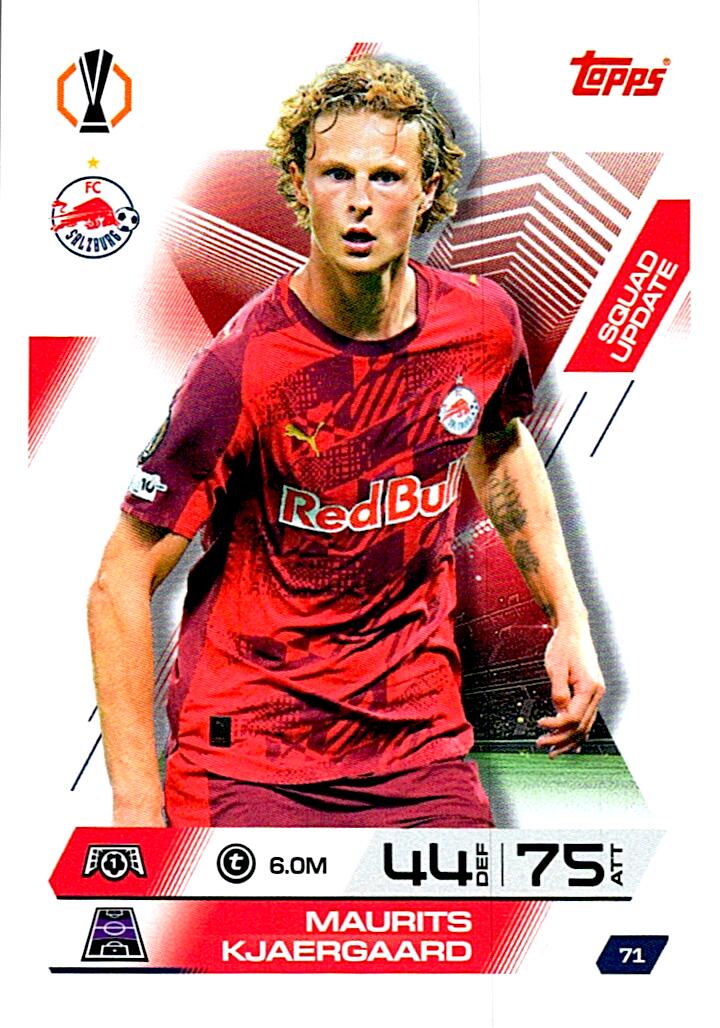 TOPPS MATCH ATTAX EXTRA 2025/26 MAURITS KJAERGAARD Nº71