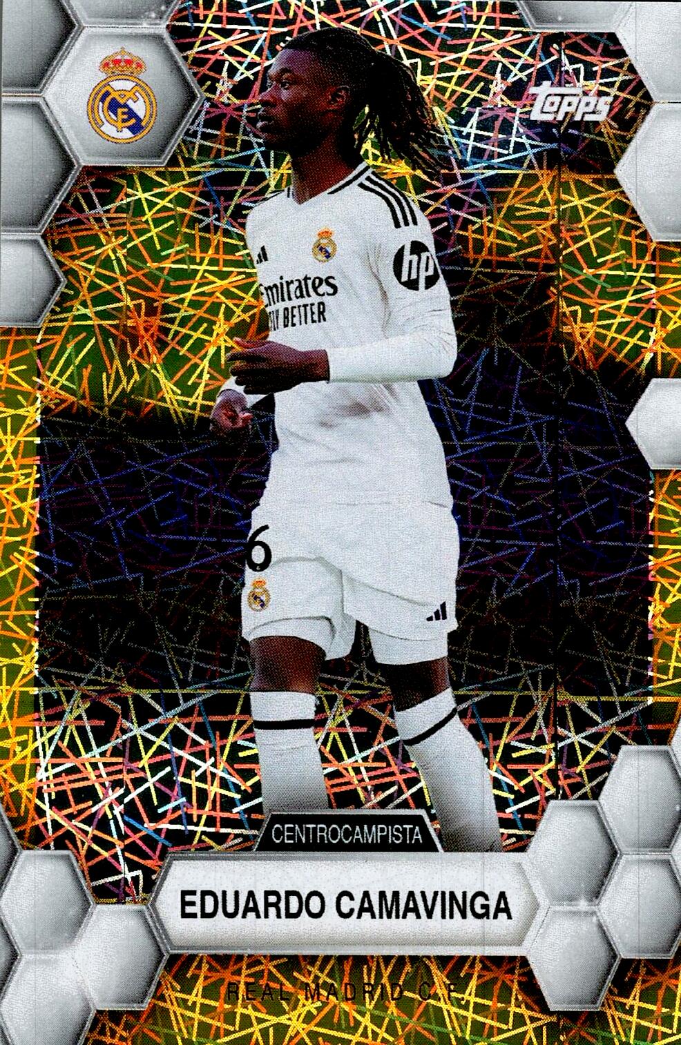 FAN SET REAL MADRID 2024/25 EDUARDO CAMAVINGA ELECTRIC PARALLEL Nº11