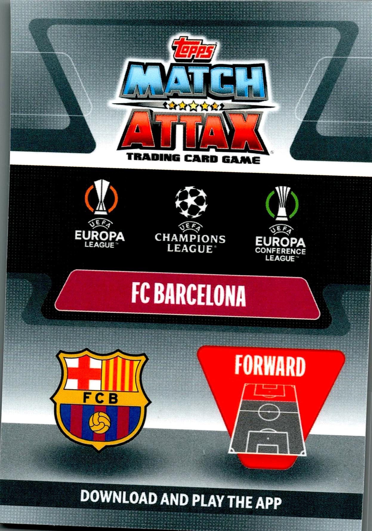 TOPPS MATCH ATTAX 2021/2022 SERGIO AGÜERO Nº81