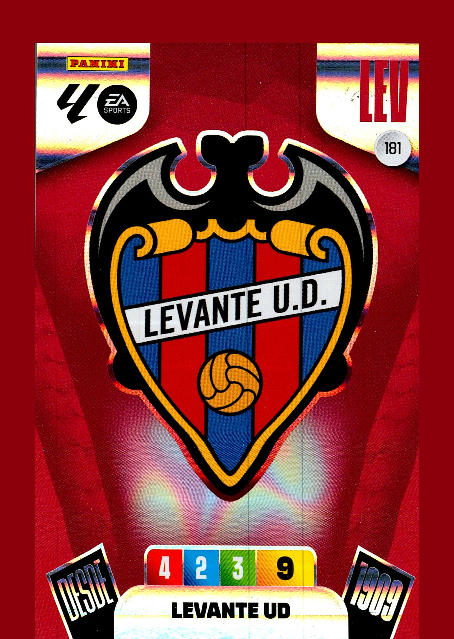 ADRENALYN LA LIGA 2025/2026 ESCUDO LEVANTE UD Nº181