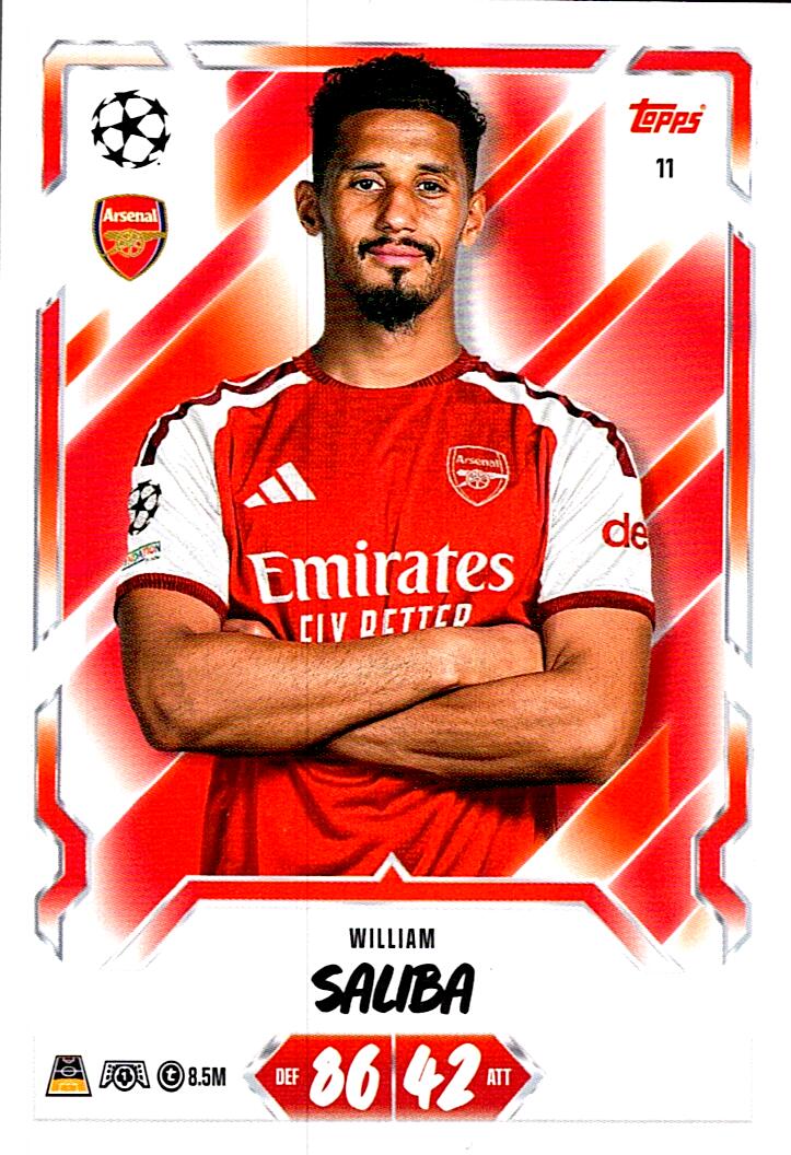 MATCH ATTAX CHAMPIONS LEAGUE 2026/2027 WILLIAM SALIBA ARSENAL Nº11