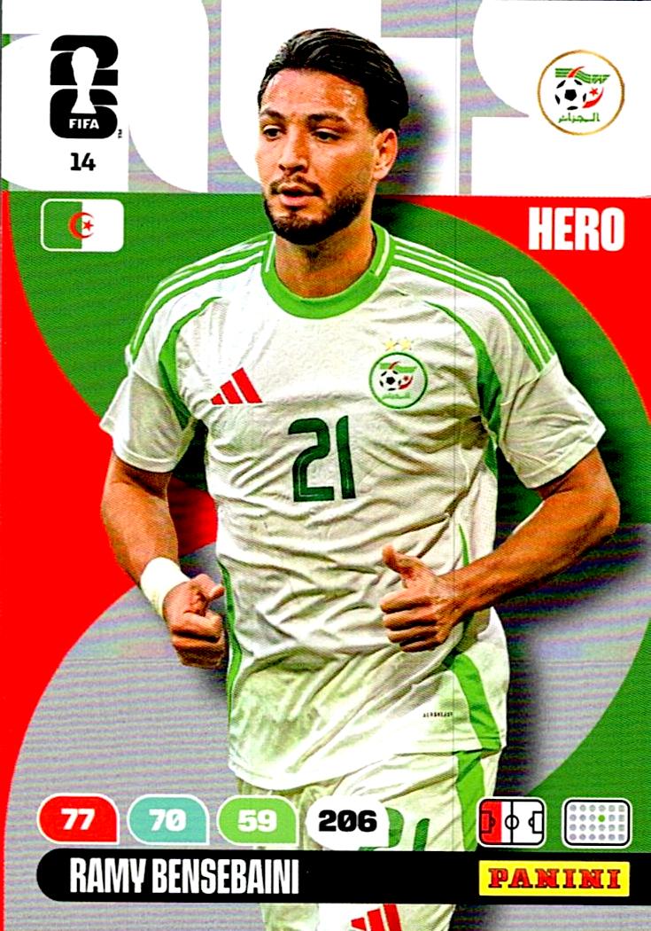 ADRENALYN WORLD CUP 2026 RAMY BENSEBAINI ALGERIA Nº14