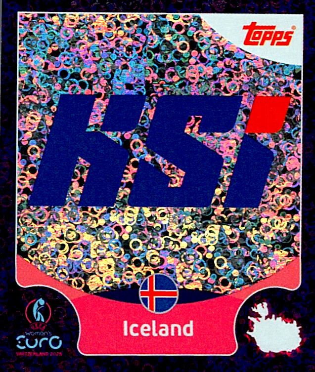 TOPPS WOMEN´S EURO SWITZERLAND 2025 ESCUDO ICELAND Nº12