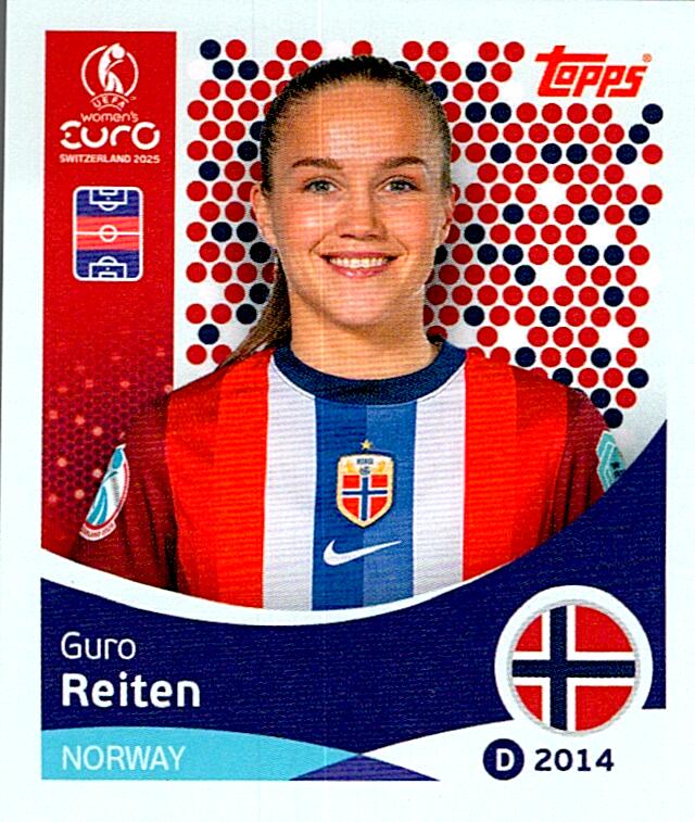TOPPS WOMEN´S EURO SWITZERLAND 2025 GURO REITEN Nº56