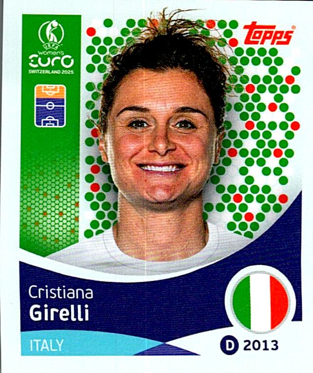 TOPPS WOMEN´S EURO SWITZERLAND 2025 CRISTIANA GIRELLI Nº152