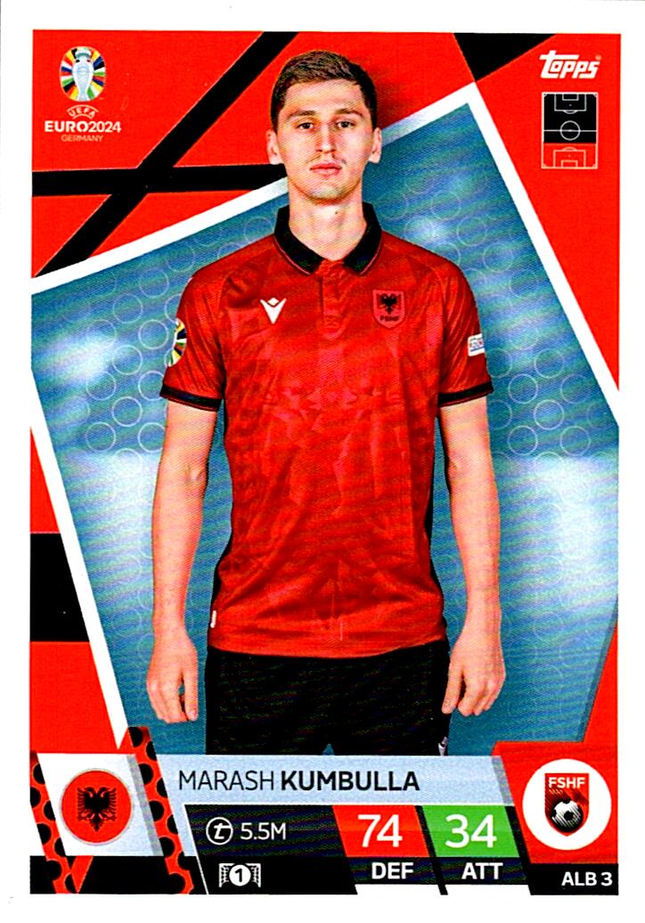 TOPPS MATCH ATTAX UEFA EURO 2024 MARASH KUMBULLA ALBANIA NºALB3