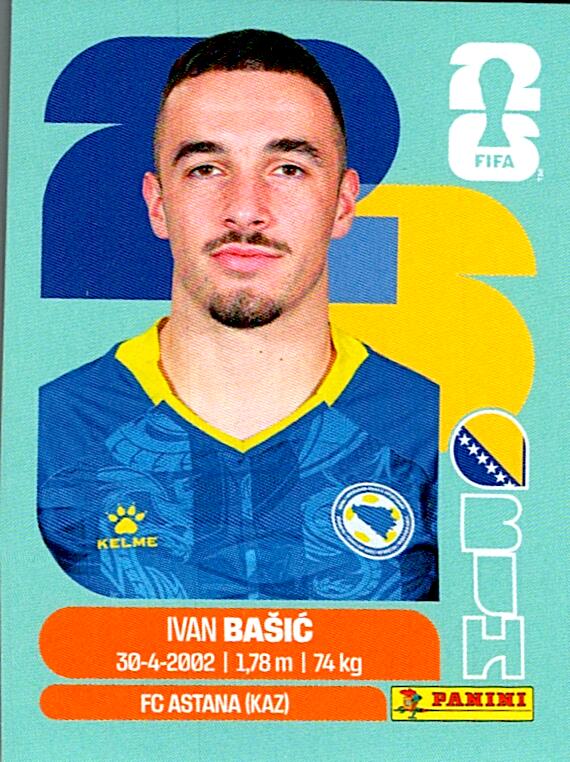 STICKERS FIFA WORLD CUP 2026 IVAN BASIC NºBIH 12