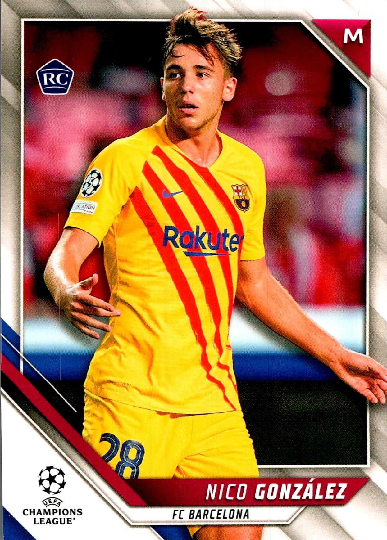 TOPPS UEFA CHAMPIONS LEAGUE 2021/2022 NICO GONZALEZ Nº107 ROOKIE
