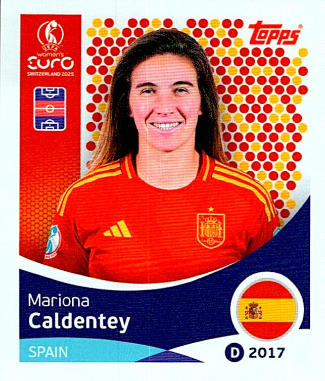 TOPPS WOMEN´S EURO SWITZERLAND 2025 MARIONA CALDENTEY Nº104