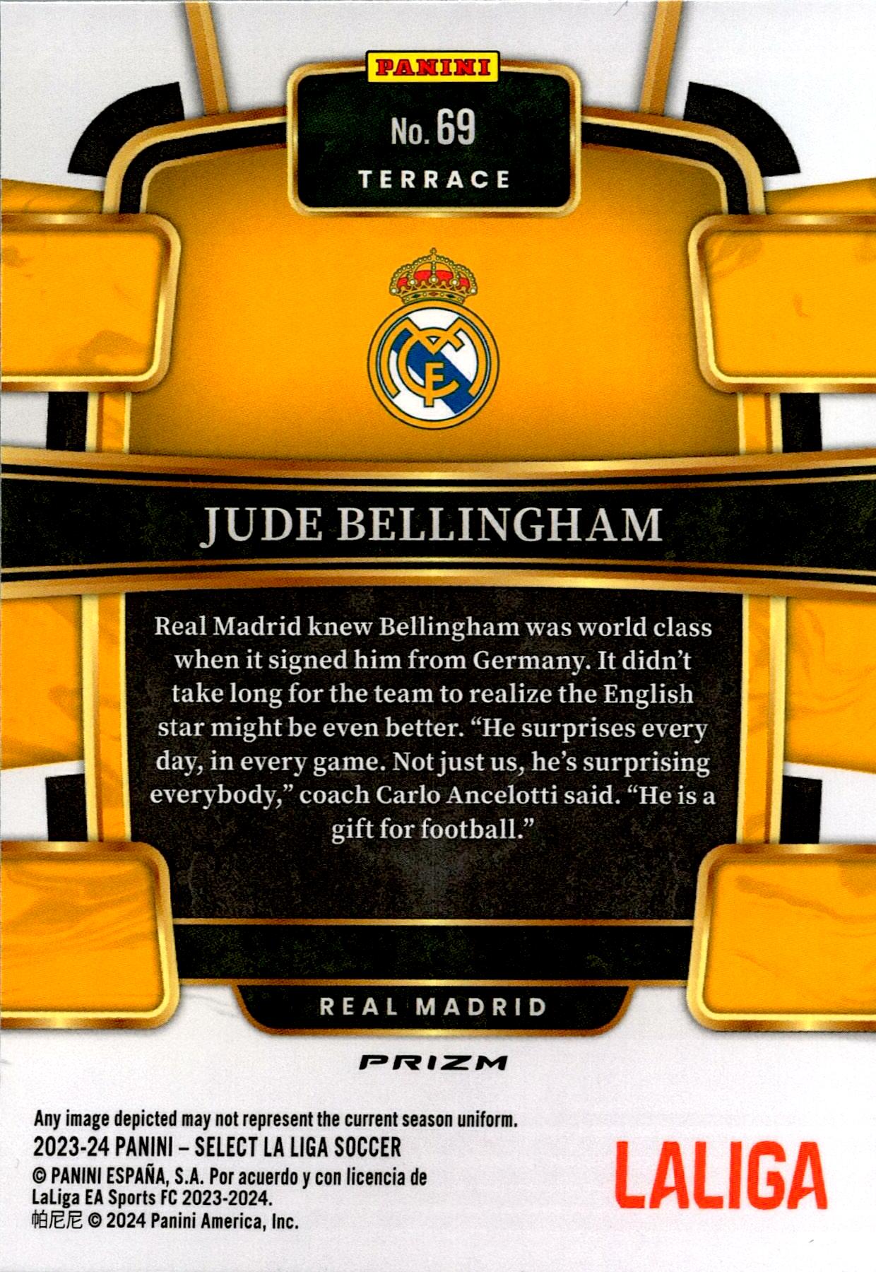 PANINI SELECT FIFA 2023/2024 BELLINGHAM TERRACE Nº69