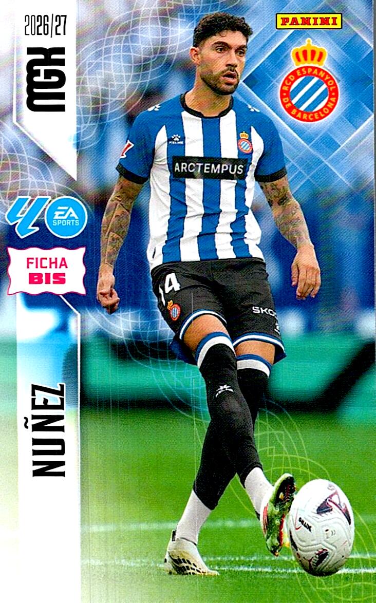 MEGACRACKS 2026/2027 NUÑEZ FICHA BIS Nº167 BIS SEGUNDA EDICION