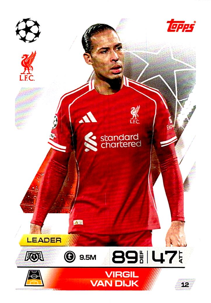 MATCH ATTAX CHAMPIONS LEAGUE 2025/2026 VIRGIL VAN DIJK Nº12