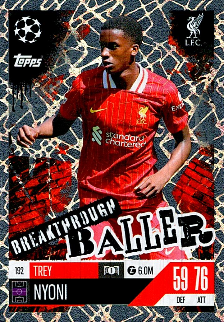Match Attax Extra 2025 Trey Nyoni Breakthrough Baller nº192