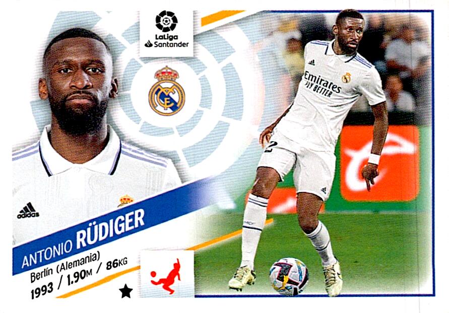 Cromo Liga Este 2022/2023 RÜDIGER ULTIMO FICHAJE Nº14 SEGUNDA EDICION
