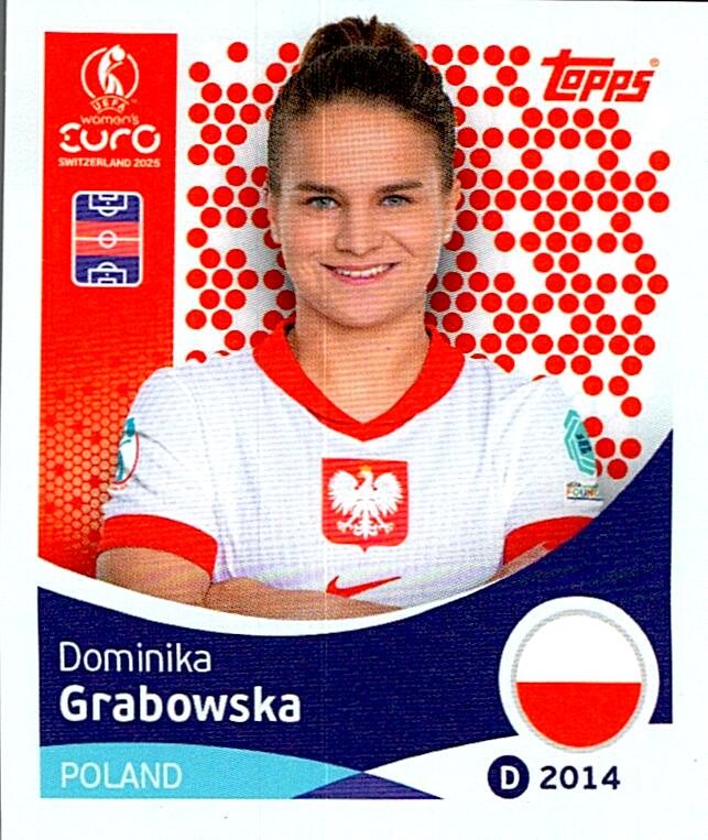 TOPPS WOMEN´S EURO SWITZERLAND 2025 DOMINIKA GRABOWSKA Nº201