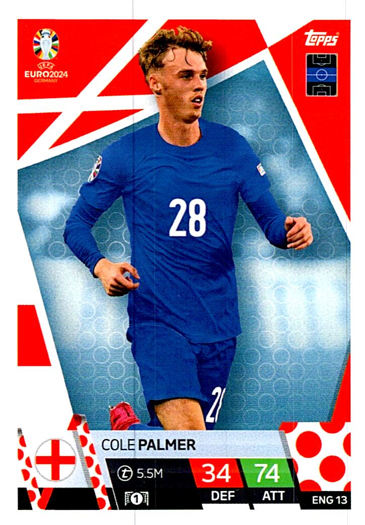 TOPPS MATCH ATTAX UEFA EURO 2024 COLE PALMER INGLATERRA NºENG13