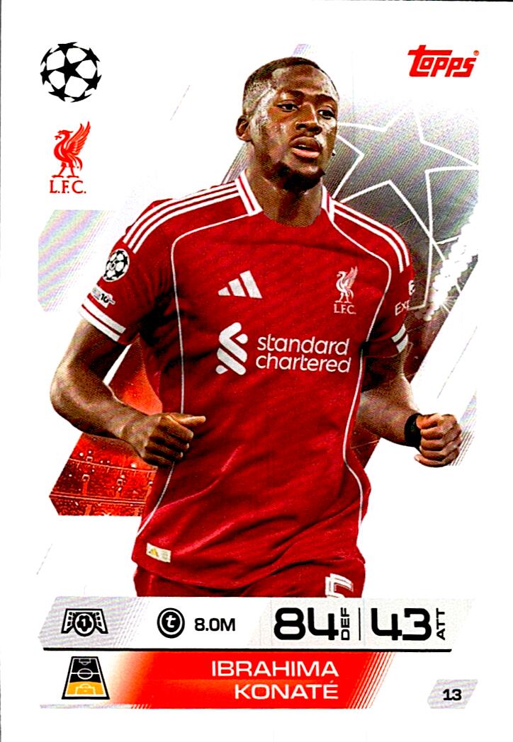 MATCH ATTAX CHAMPIONS LEAGUE 2025/2026 IBRAHIMA KONATE Nº13