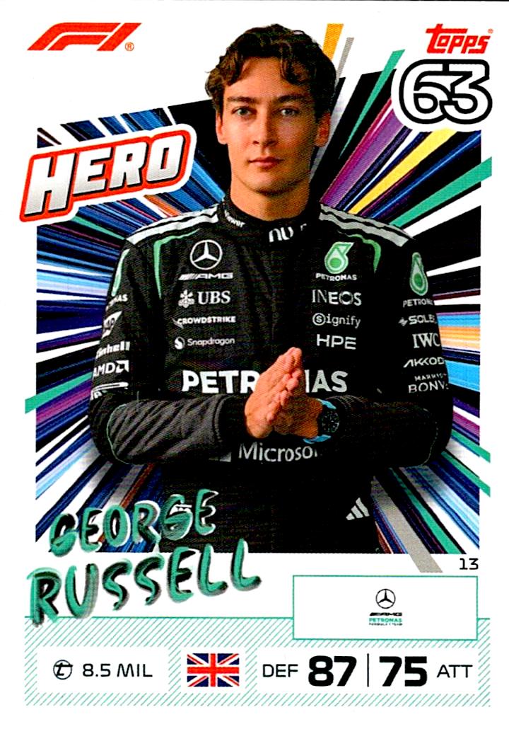 TURBO ATTAX FORMULA 1 2026 GEORGE RUSESELL Nº13