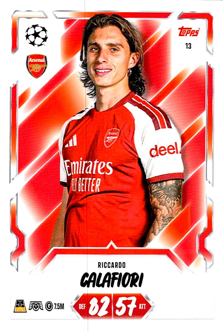 MATCH ATTAX CHAMPIONS LEAGUE 2026/2027 RICCARDO CALAFIORI ARSENAL Nº13