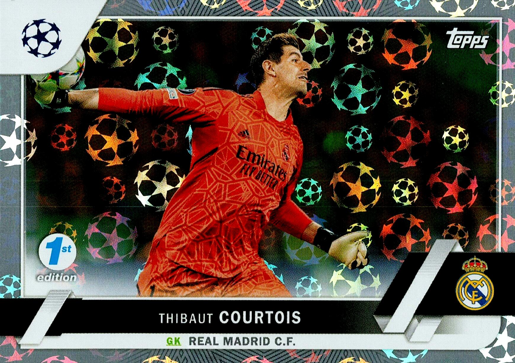 TOPPS UCL 2022/2023 THIBAUT COURTOIS STARBALL FOIL Nº63 1ST EDITION