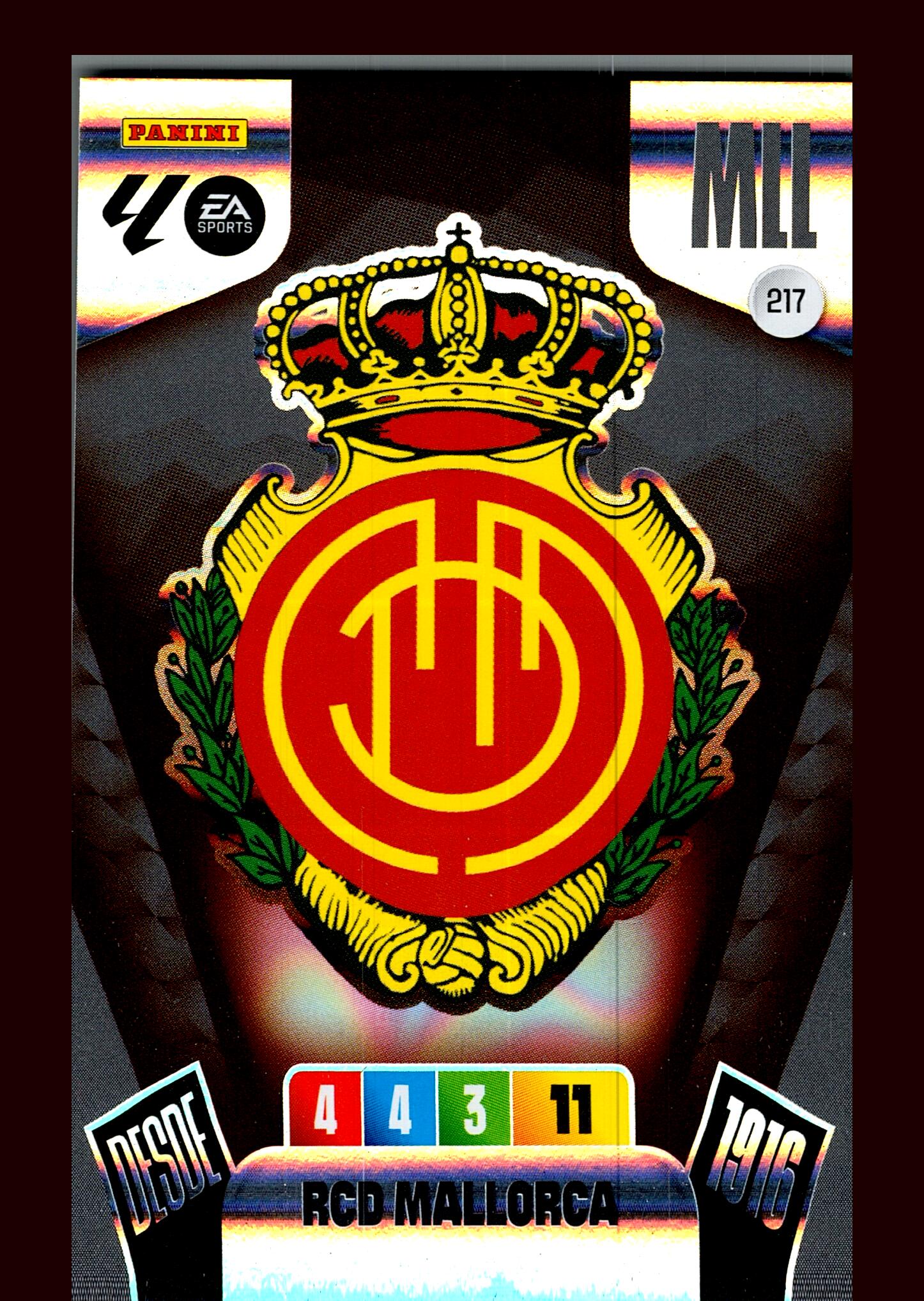 ADRENALYN LA LIGA 2025/2026 ESCUDO RCD MALLORCA Nº217