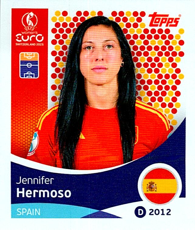TOPPS WOMEN´S EURO SWITZERLAND 2025 JENNIFER HERMOSO Nº105