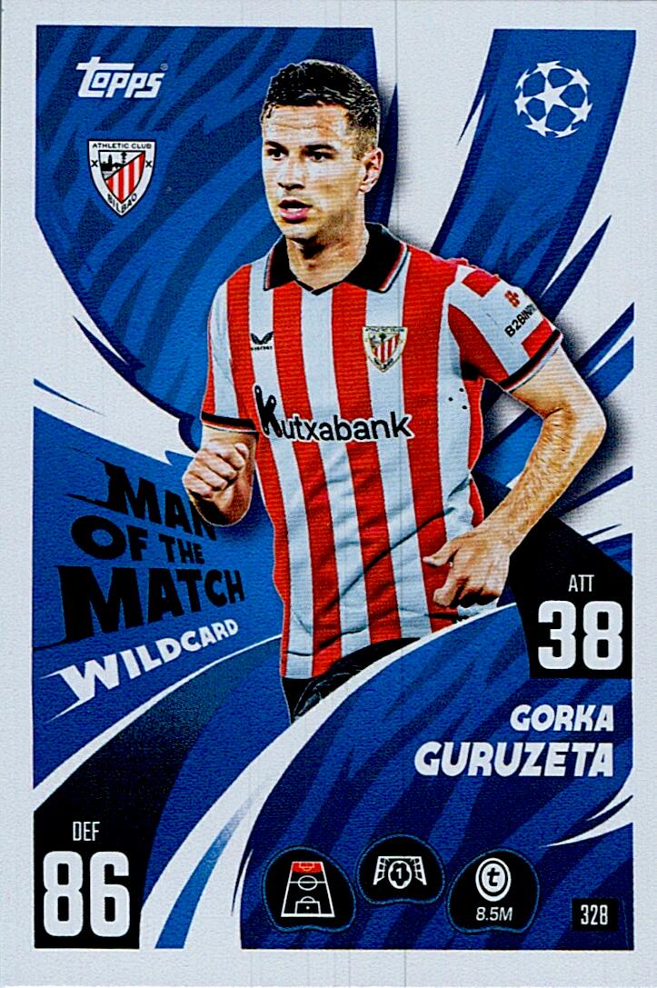 MATCH ATTAX CHAMPIONS LEAGUE 2025/2026 GURUZETA MAN OF THE MATCH Nº328