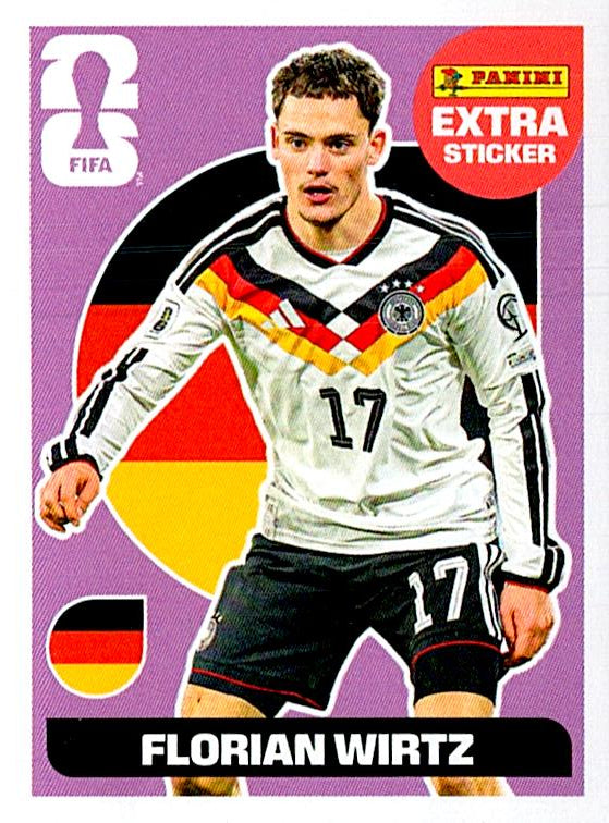 STICKERS FIFA WORLD CUP 2026 FLORIAN WIRTZ EXTRA STICKER