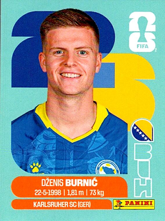STICKERS FIFA WORLD CUP 2026 DZENIS BURNIC NºBIH 14