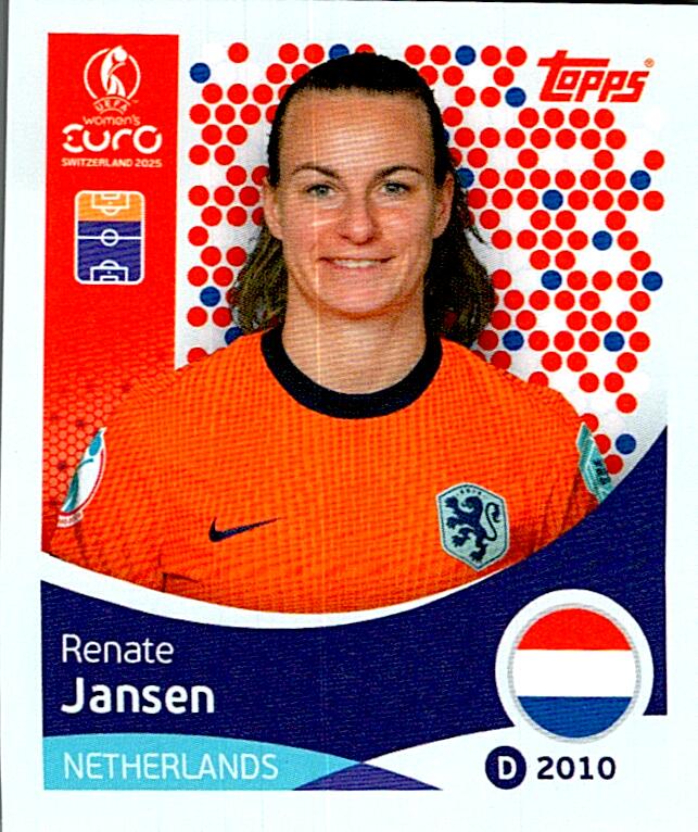 TOPPS WOMEN´S EURO SWITZERLAND 2025 RENATE JANSEN Nº298