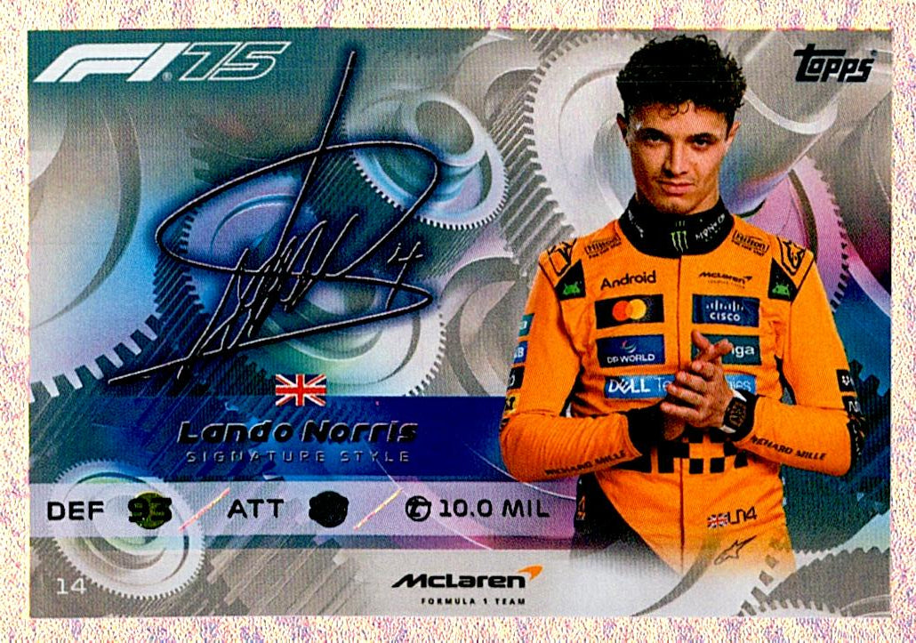 Turbo Attax 2025 LANDO NORRIS AUTO nº14