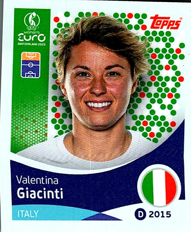 TOPPS WOMEN´S EURO SWITZERLAND 2025 VALENTINA GIACINTI Nº154