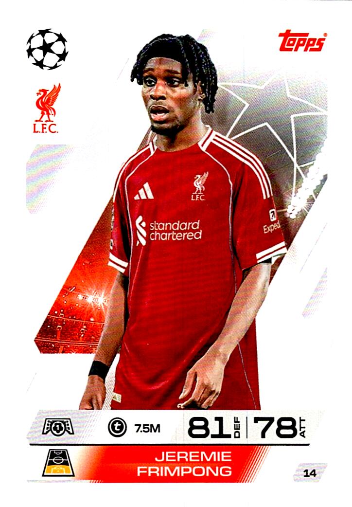 MATCH ATTAX CHAMPIONS LEAGUE 2025/2026 JEREMIE FRIMPONG Nº14