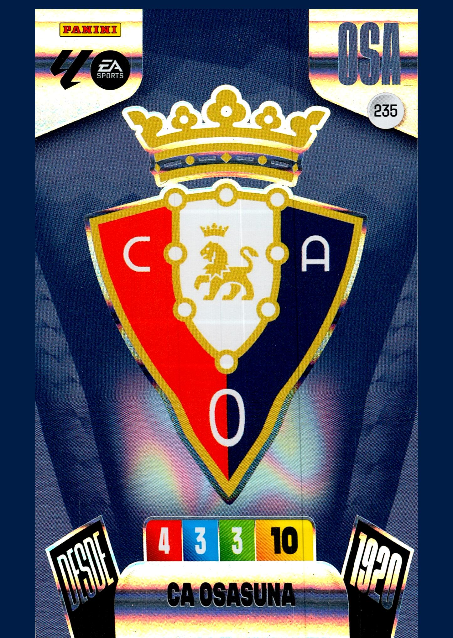 ADRENALYN LA LIGA 2025/2026 ESCUDO CA OSASUNA Nº235