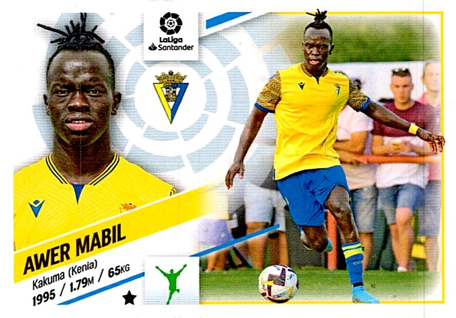 Cromo Liga Este 2022/2023 AWER MABIL ULTIMO FICHAJE Nº16 SEGUNDA EDICION