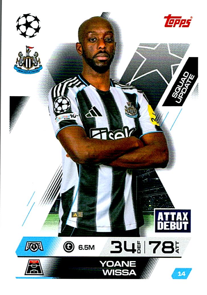 TOPPS MATCH ATTAX EXTRA 2025/26 YOANE WISSA Nº14