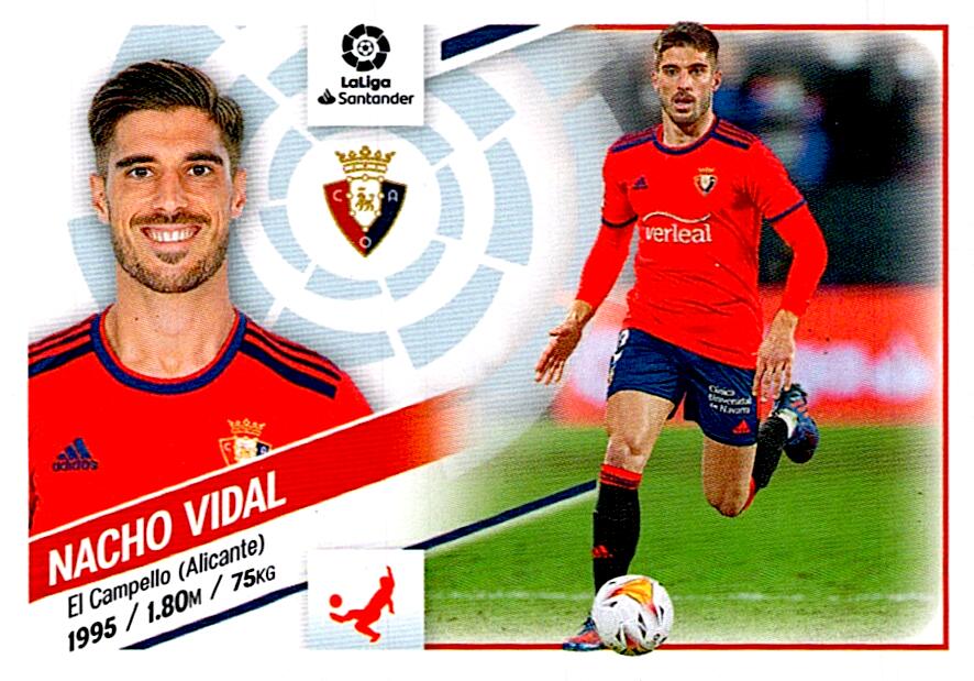 Cromo Liga Este 2022/2023 NACHO VIDAL CA OSASUNA Nº5