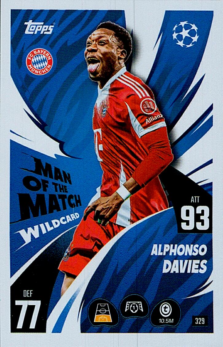 MATCH ATTAX CHAMPIONS LEAGUE 2025/2026 DAVIES MAN OF THE MATCH Nº329