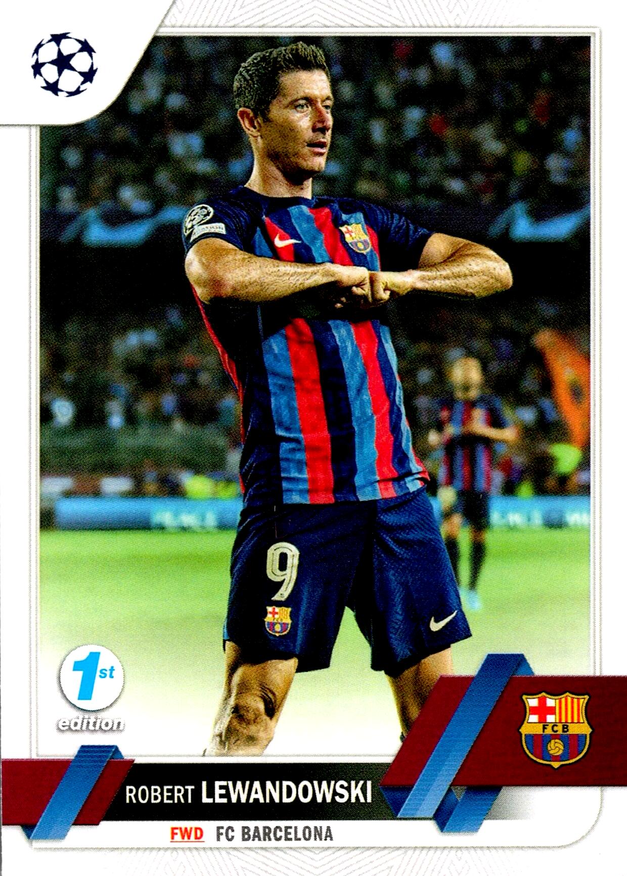 TOPPS UEFA CHAMPIONS LEAGUE 2022/2023 LEWANDOWSKI Nº9 1ST