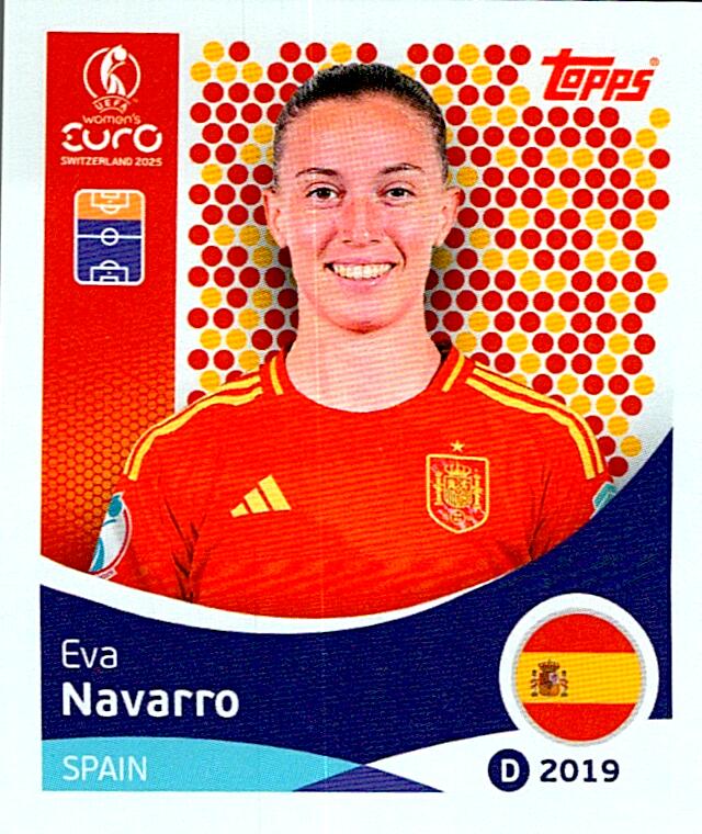 TOPPS WOMEN´S EURO SWITZERLAND 2025 EVA NAVARRO Nº106