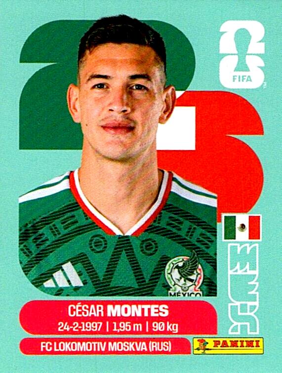 STICKERS FIFA WORLD CUP 2026 CESAR MONTES NºMEX 5