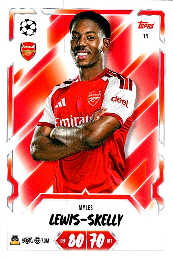 MATCH ATTAX CHAMPIONS LEAGUE 2026/2027 MYLES LEWIS-SKELLY ARSENAL Nº14