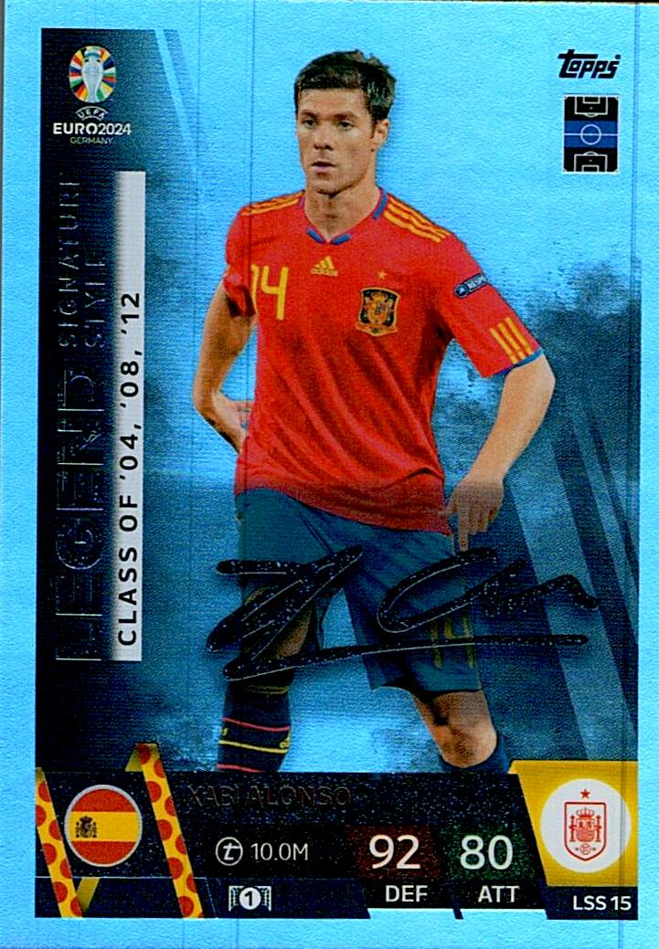 TOPPS MATCH ATTAX UEFA EURO 2024 XABI ALONSO SIGNATURE STYLE NºLSS15