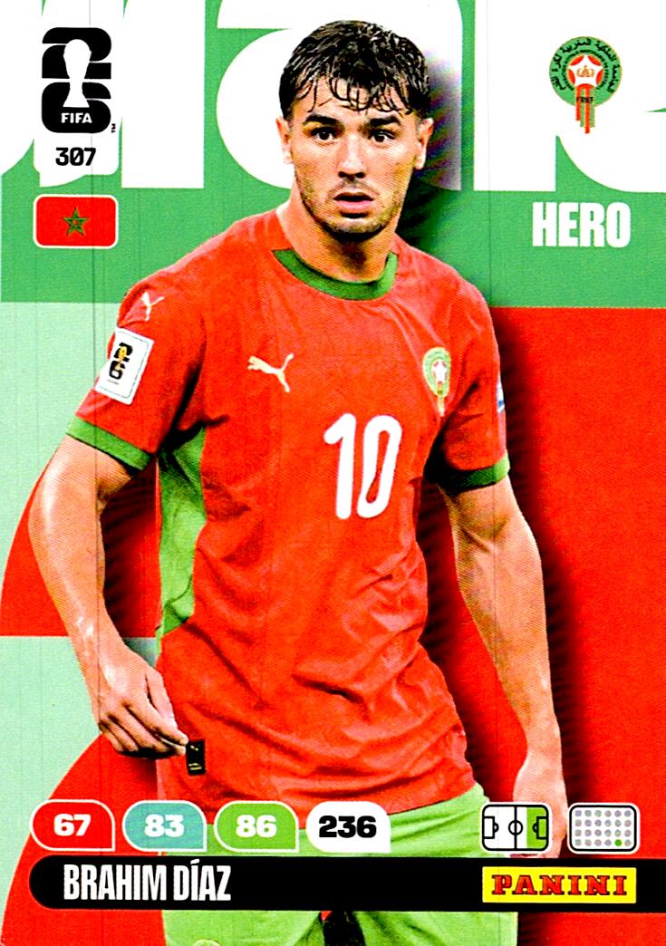 ADRENALYN WORLD CUP 2026 BRAHIM DIAZ MOROCCO Nº307