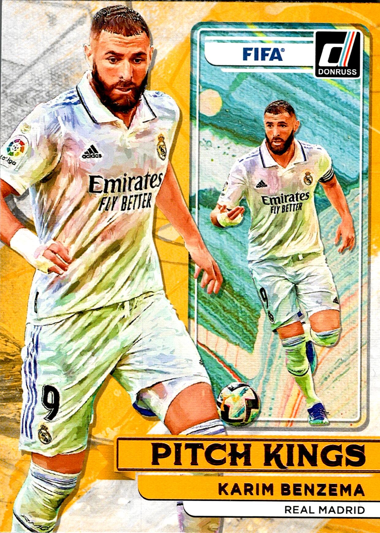 PANINI DONRUSS 2022/2023 BENZEMA Nº18 PITCH KINGS