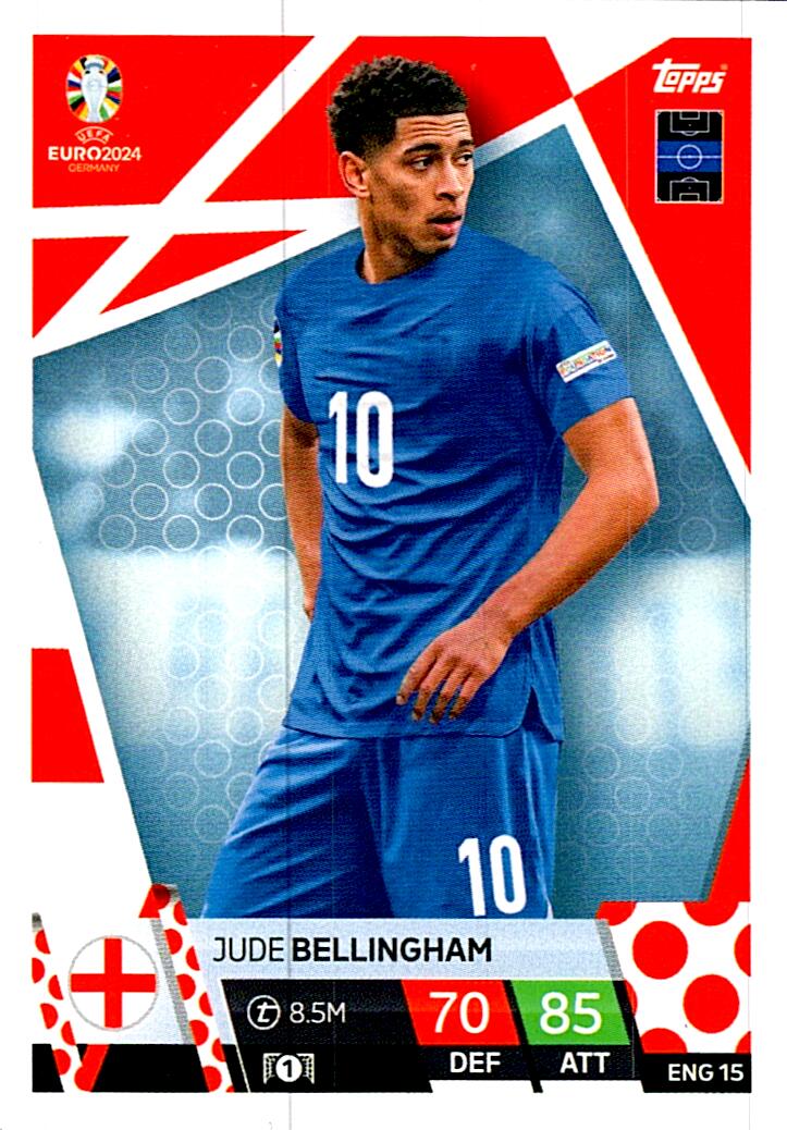 TOPPS MATCH ATTAX UEFA EURO 2024 JUDE BELLINGHAM INGLATERRA NºENG15