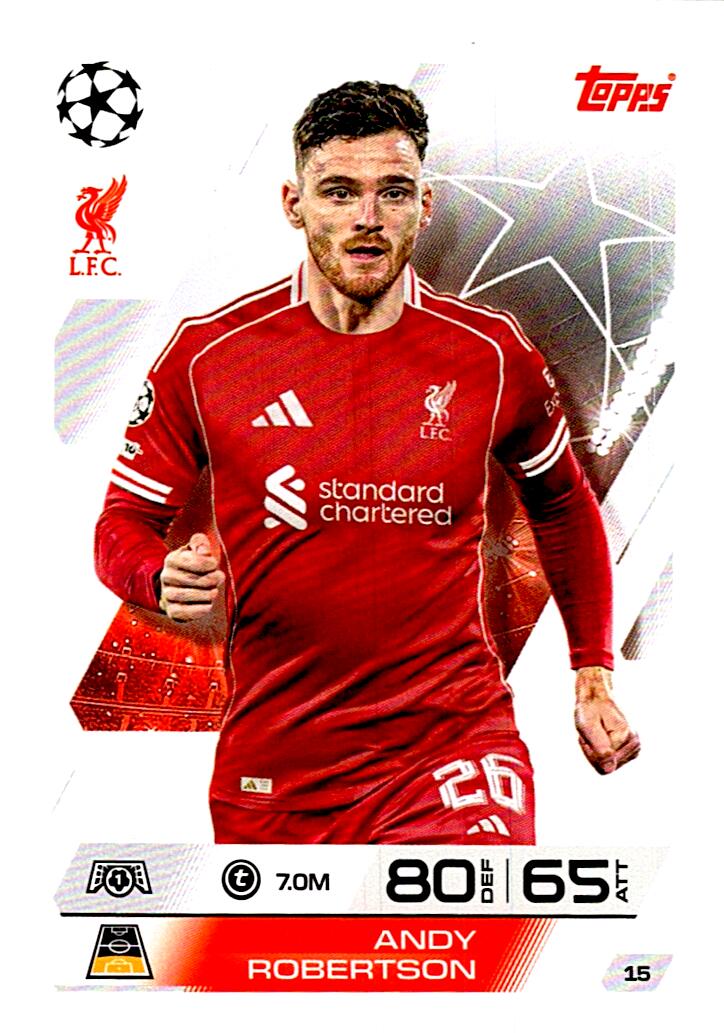 MATCH ATTAX CHAMPIONS LEAGUE 2025/2026 ANDY ROBERTSON Nº15