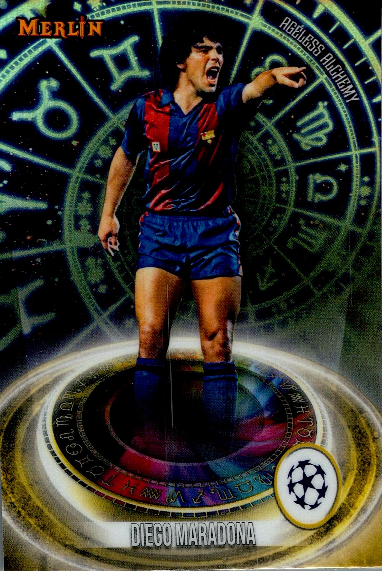 TOPPS MERLIN UCL 2023/2024 DIEGO MARADONA AGÉLESS ALCHEMY NºAA-6